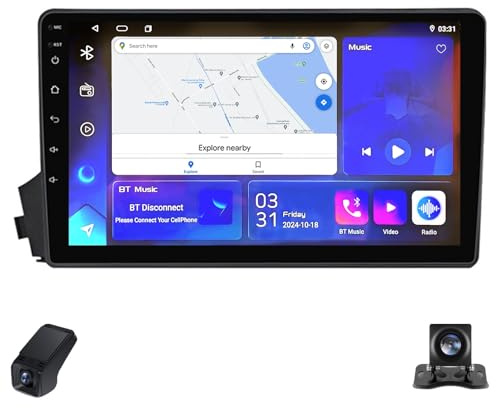 Radio Android IPS de 9 Pulgadas para SsangYong Kyron 2005-2011, 4 núcleos CarPlay/Android Auto, WiFi, GPS, Bluetooth, FM, DVR ADAS, cámara de visión Trasera: la Mejor actualización del Siste