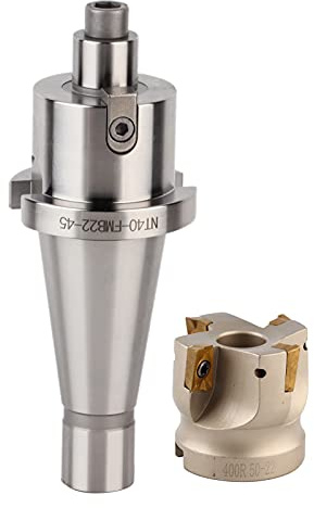 Jeffergarden Juego de Portabrocas de Fresa CNC, Cortador de Fresa Frontal NT40 FMB22 con Insertos APMT1604, Fresado Rápido de Alta Precisión y Fuerte Rigidez para Talleres de Mecanizado CNC