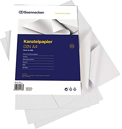 Soennecken Kanzleipapier 5282 A3/A4 o. Korrekturrand kar. 250 Bl./Pack.