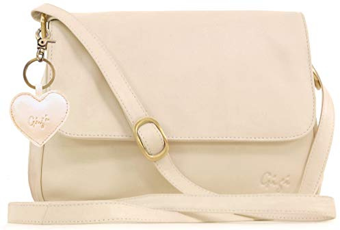 Gigi - Leder - Damenhandtasche/Umhängetasche - OTHELLO 1008 - Elfenbein (Crème)