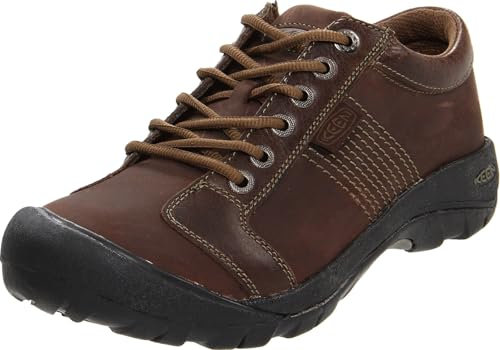 KEEN Austin Low Oxford för män, Chokladbrunt, 46 EU