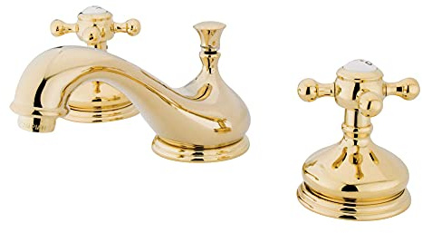Kingston Brass KS1162BX 8 in. Widespread Bathroom Faucet, Polished Brass