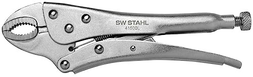 SW-Stahl 41500SB Gripzange 250 mm - Feststellzange mit Drahtabschneider | Aus Chrom-Vanadium-Stahl, geschmiedete Backen, matt verchromt, ideal für KFZ-Werkstatt und Schweißarbeiten