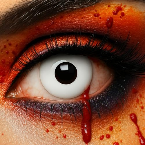 Lenti a Contatto Bianche Fantasy Giornaliere – Lenti Decorative Non Correttive per Halloween, Cosplay, Party e Travestimenti