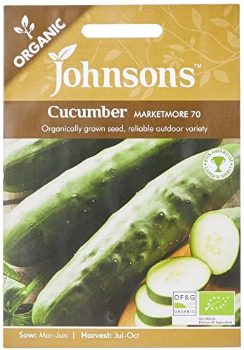 Johnsons 22890 Vegetable Seeds, ORG Cucumber Marketmore 70