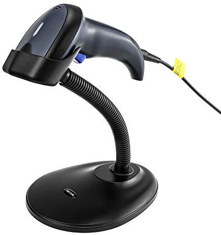 NETUM Wired CCD Barcode Scanner mit Halterung - Handheld USB 1D Barcode Imager für Mobile Zahlungen Bildschirmscanner für Mac Windows System NT-W3
