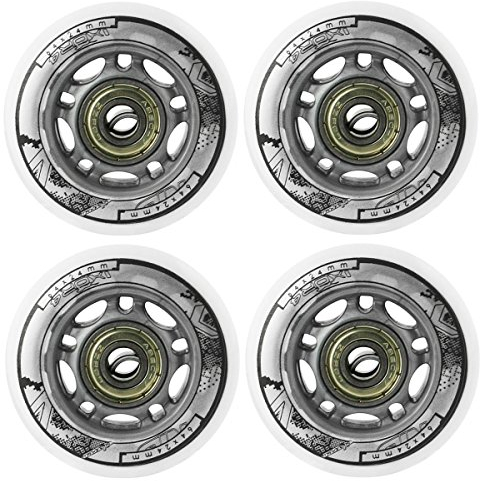 Inliner Rollen, für Freizeit-Skating PU 64mm/82A 4 St. + Lager ABEC7 8 St. Nils