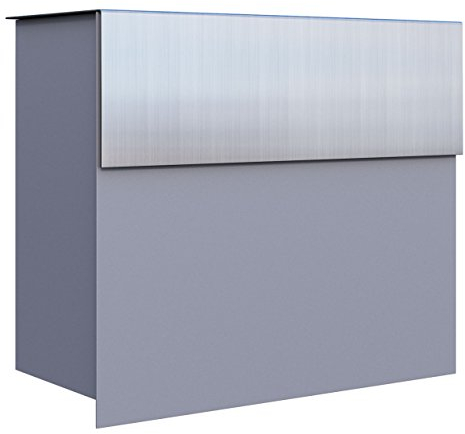 Briefkasten Design Wandbriefkasten Molto Grau Metallic/Edelstahl - Bravios