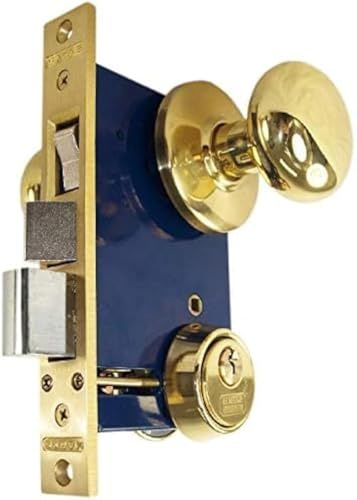 Marks 22AC LHR Double Cylinder Iron Gate Ornamental Mortise Lock Set with 2-1/2 Backset