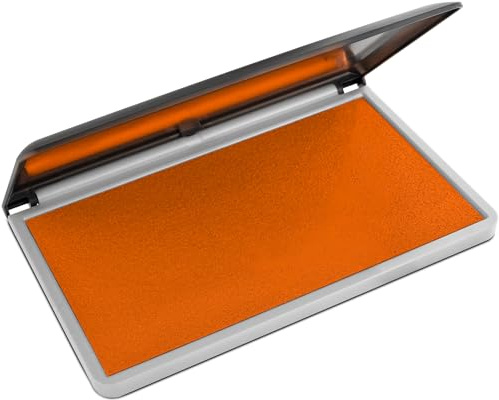 MaxMark Großes Premium-Stempelkissen mit orangefarbener Tinte, 8,9 x 15,9 cm, hochwertiges Filzkissen