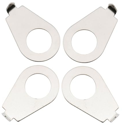 Musiclily Pro Metrisch 8,5mm Knob Pointers Markierungs Bleche Nickel 4Stück | Stahl,Vintage LP Positions Markierer Ungszeiger