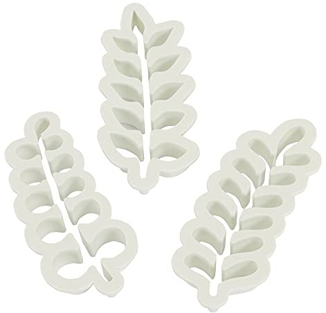PME WE333 Weihnachtskranz Eukalyptus Ausstecher 3 Stück, Weiß