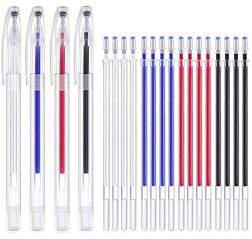XINCHAO Heat Erase Pens 20 Stück Hitze Löschbar Stoff Markierung Stifte 4 Farben Hitze Löschbar Stifte für Schneidern, Nähen und Verschiedene Stoff Farben