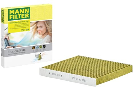 MANN-FILTER, FP 27 008 Innenraumfilter, Premium-biofunktional | Für PKW, Staub- und Pollenfiltration, Reduzierung von Gerüchen und Gasen, Echte OE-Technologie