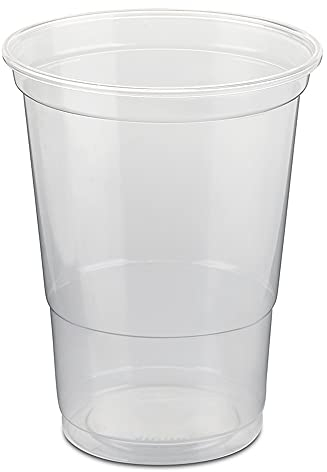 Vasos de plástico LogiPack GeRo: vasos con marca de calibración de 0,4 l | Vasos desechables de plástico duro (PP), transparentes | Vasos para cerveza y fiestas: vasos de plástico, 800 unidades.
