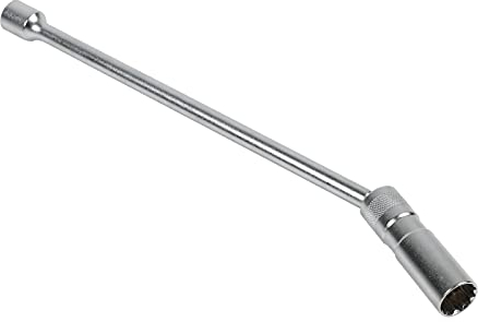 PLAYOCCAR 16mm Spark Plug Socket, 3/8 Magnetic 360° Swivel Driver Set, 12-Point Wobble Thin Wall Removal Tool (Long)