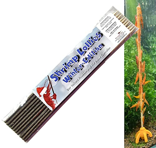 Schmitt Aquaristik Shrimp-Lollies Winter-Edition mit Zimt (10 Stück) Garnelen Lollies Futter Blütenpollen Sticks Futterstangen