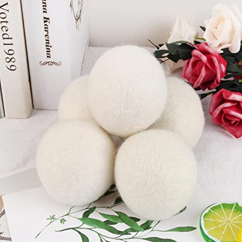 MOOCO MORNING Wiederverwendbare Woll-Trocknerbälle, 3/4/5/6/8 cm, Weichspüler, Wäsche, Heimwäsche, Fleece, Trocken-Set, Ball, nützliches Waschmaschinenzubehör, 6 Stück