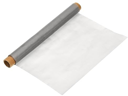 PATIKIL 11.8x3.3ft 304 Inoxidable Acero Alambre Malla Malla, 350 Malla Tejido Ventilación de Aire Filtro Malla Duro y Calor Resistente Agujero Relleno para Jaula Jardín Ventana
