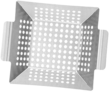 Sharplace Barbecue Grilling Baskets Grilling Tray Nonstick Stainless Steel BBQ Accessories Food Tray Grill Pan for Baking Cooking Restaurant, Small