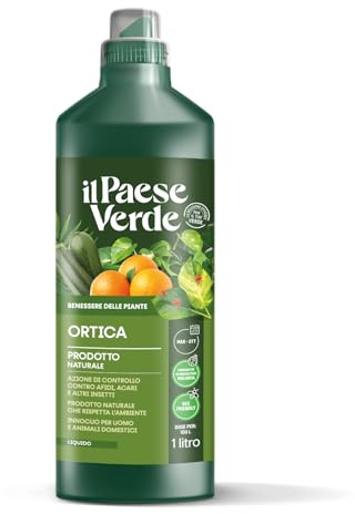 Ortica il Paese Verde pronta all'uso. Azione di controllo afidi, acari e altri insetti. Prodotto naturale che rispetta l'ambiente - 1L