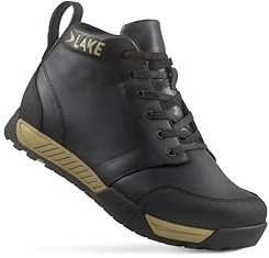 Lake MXZ120 Winter Cycling & Hiking Boot – Full‑Grain Water‑Resistant Leather, SPD‑Compatible – Black/Sand, 46