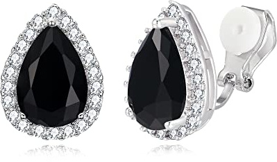 EVER FAITH Damen voller Zirkonia Hochzeit Teardrop Ohrstecker