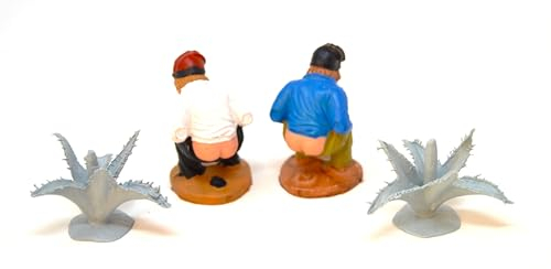 2 x Brothers 5cm Hidden Nativity Figure Find Christmas Figurine The Man Who Poops Figurine Shitting Nativity Scene Set Figures Jesus 3 Kings Scale Models