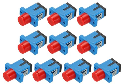 sourcing map Fiber Optical Adapter FC-SC/UPC Plastic Flange, Single Mode Simplex Adapter, FC-SC/UPC, for Network Internet Connector, 10pcs