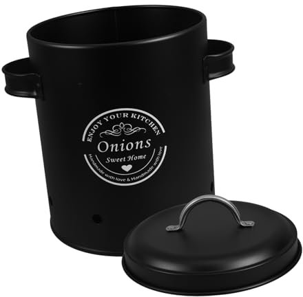 PRETYZOOM Pot De Stockage Pour Légumes Avec Couvercle Rangement À Oignons Ail Et Pommes De Terre Seau De Conservation Multifonction Pour Cuisine Et Organisation