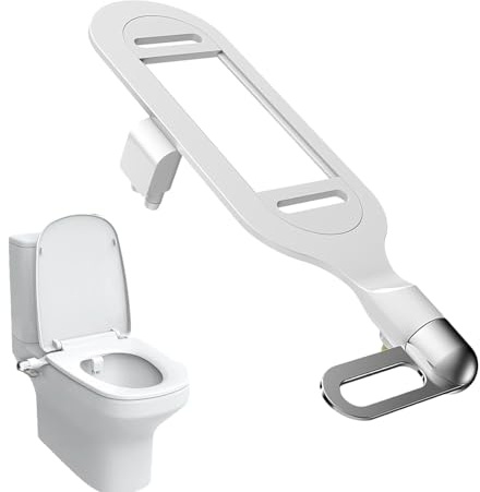 Pulvérisateur de bidet de toilette intelligent, rinçage intelligent de siège de toilette | Pulvérisateur de bidet à double buse non électrique avec pression d'eau réglable, accessoire de toilette pour