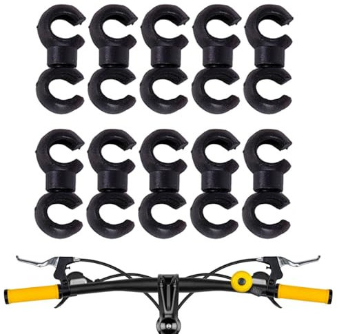 Fahrrad-Bremskabel-Clips, Schaltkabel-Clips, 10 Stück, Fahrrad-Kabelklemmen, Mountainbike-Handschellen, Fahrradzubehör, Kabelmanagement für Citybike, Mountainbike, fester Gang