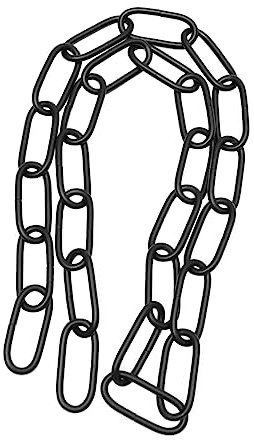 Angoily 1m Cadena De Hierro Para Lámparas Eslabones Grosor Accesorios De Iluminación Resistentes Color Negro