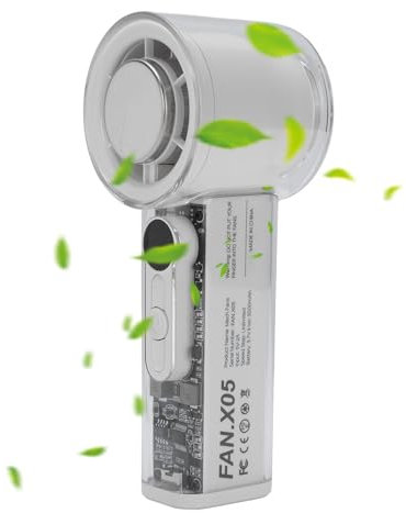 Oreilet Ventilateur Portable, Ventilateur de Refroidissement à Main de Poche avec USB Rechargeable, Mini Ventilateur à Grande Vitesse Portable Fans de Turbine pour Femmes Hommes Voyagez