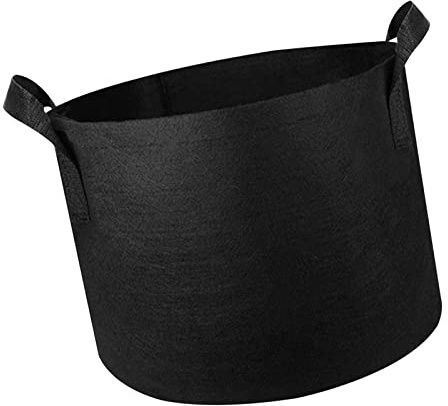Pflanzsack aus Vlies Stoff - 5er Set 15 Liter Pflanztaschen aus 300 g/m² Filz & Vliesstoff Pflanzgefäß Pflanzbeutel Wachstumstasche, Tomaten Pflanzbeutel, Pflanzsack mit Griffe aus Filzstoff Pflanze G