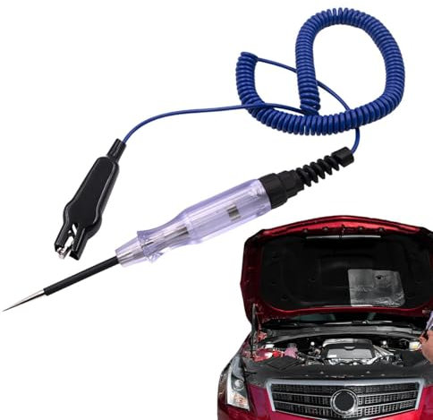 Testlicht mit Voltmeter, Test Light Automotive,Hochleistungsspannungstester 6-24V Test Light | Sicherungsstift mit verlängertem Federdrahtsonde Elektrisches Werkzeug für LKW