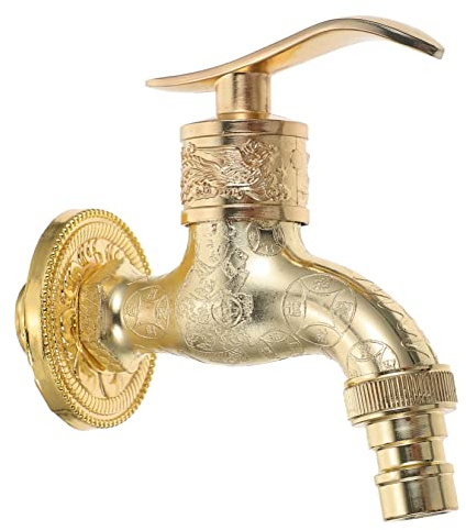 POPETPOP Vintage Wasserhahn Zinklegierung Einhebel Küchenarmatur Retro Waschmaschinen Wasserhahn Zubehör Badezimmer