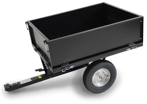Anhänger für Rasentraktor mit Kippmulde – max. Belastung 225 kg.