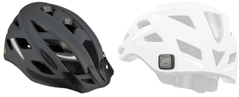 Fischer Erwachsene Fahrradhelm, Radhelm, Cityhelm Urban, S/M oder L/XL, mit beleuchtetem Innenring-System