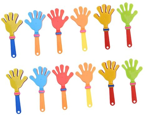 LIFKOME 12 piezas Hand Clappers Plástico Juguetes Ruidosos para Fiestas y Celebraciones Aplaudidores Divertidos para Adultos Generadores de Ruido para Cumpleaños y Eventos