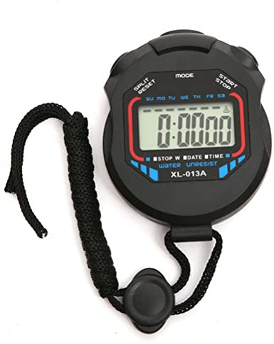 POENVFPO Stoppuhr-Timer, Sport-Stoppuhr mit Wasserdichtem, Stoßfestem Design, Multifunktions-Stoppuhr für Laufen, Schwimmen, Training
