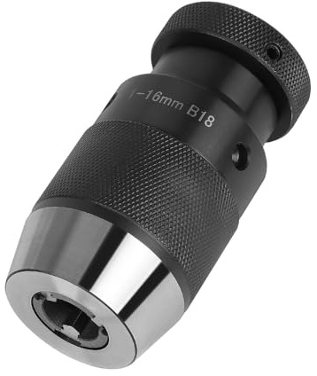 MANDRINO AUTOSERRANTE 1-16mm ATTACCO B18 ADATTATORE TORNIO TRAPANO COLONNA