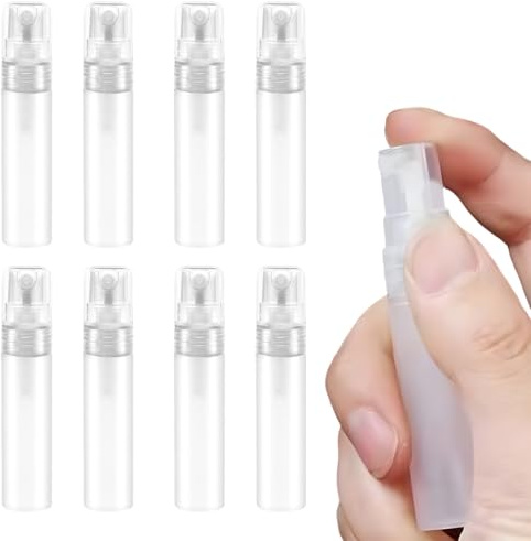 YIPFEN 8 Piezas Mini Pulverizador de Perfume Recargable Botellas de Spray Vacías Contenedor de Viaje de Plástico Bomba de Fragancia Portátil para Perfume (5ml)