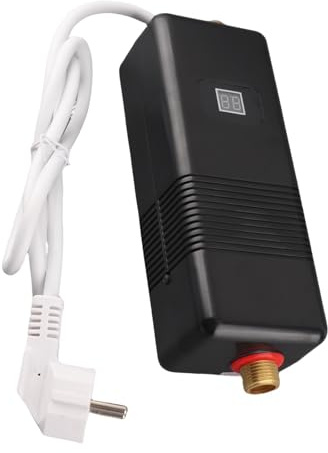 SEAFRONT Mini Scaldabagno Senza Serbatoio Elettrico 3000W Scaldabagno Istantaneo con Display Digitale per Cucina, Bagno, Campeggio (Spina europea 220 V)