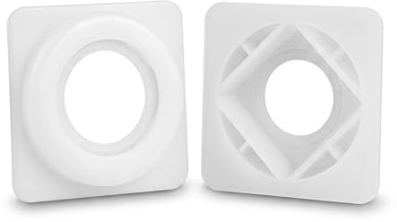 Dignitree Universal Top Hat Washer 1/2 & 3/4 (Pack of 2) Tap Backnut Washer for Bath Mixer & Basin Pillar Taps, Plastic Plumbing Spacer for Fibreglass Baths & Composite Sinks, Anti-Crack Stabiliser