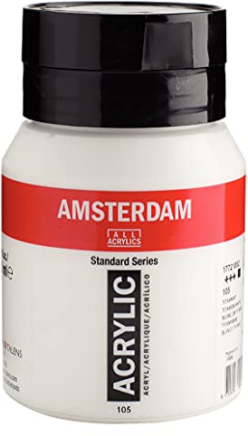 Amsterdam Barattolo acrilico Serie Standard 500 ml Bianco Titanio 105 (17721052)