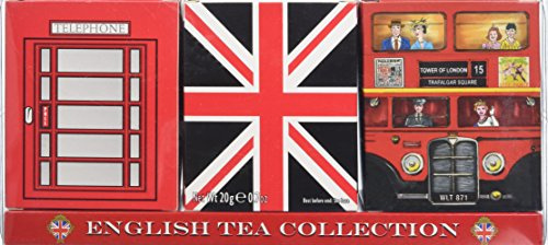 New English Teas British Icons Selection Box - 30 Tea Bags | London Souvenir Gift, English Breakfast Tea