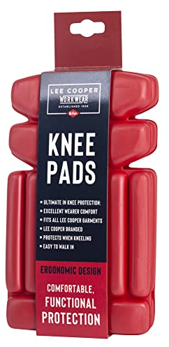 Lee Cooper LCKP002 Kniepolster-Einsätze für Herren-Arbeitshosen, ergonomisch, sicher, Rot