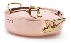 De Buyer, CACEROLA BAJA CON TAPADERA ASAS BRONCE Ø 20 CM,28 x 20 x 9 cm-6446.20