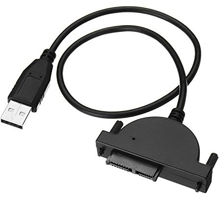 Tutoy USB 2.0 A Sata 7 + 6 13Pin Laptop CD/DVD ROM Optical Drive Cable Adaptador